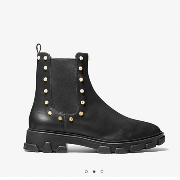 Michael Kors Ridley Astor Stud Leather Boot ✨brand new✨No box Color Black - Picture 3 of 10